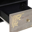 vidaXL TV szekrény fiókkal Szürke 70 x 33 x 46 cm Tömör Mangófát