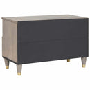 vidaXL TV szekrény fiókkal Szürke 70 x 33 x 46 cm Tömör Mangófát