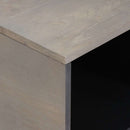 vidaXL Dohányzóasztal Szürke 80 x 50 x 40 cm Tömör Mangófát