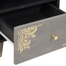 vidaXL Éjjeliszekrény 2 pcs Szürke 40 x 33 x 46 cm Tömör Mangófát