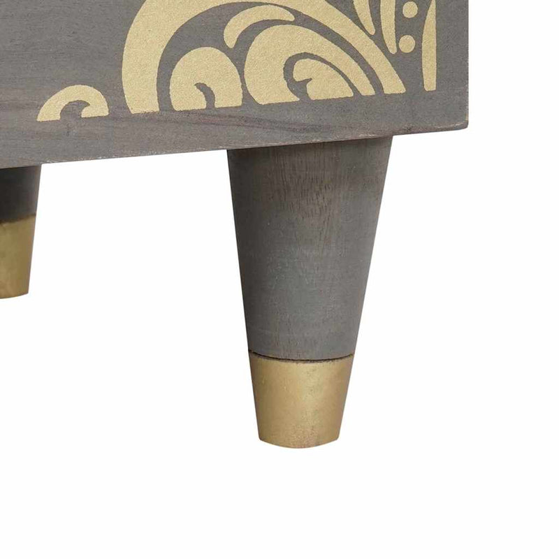 vidaXL Éjjeliszekrény 2 pcs Szürke 40 x 33 x 46 cm tömör mangófa