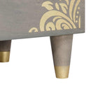 vidaXL Éjjeliszekrény fiókkal Szürke 50 x 33 x 62 cm Tömör Mangófát