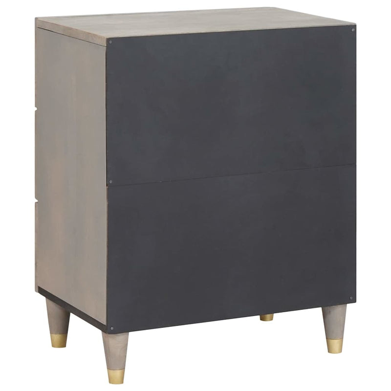 vidaXL Éjjeliszekrény fiókkal Szürke 50 x 33 x 62 cm tömör mangófa