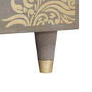 vidaXL Dohányzóasztal Szürke 100 x 54 x 40 cm Tömör Mangófát