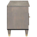 vidaXL TV szekrény fiókkal Szürke 80 x 33 x 46 cm Tömör Mangófát