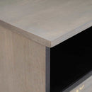 vidaXL TV szekrény fiókkal Szürke 100 x 33 x 46 cm Tömör Mangófát