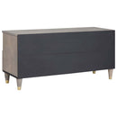 vidaXL TV szekrény fiókkal Szürke 100 x 33 x 46 cm Tömör Mangófát