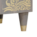 vidaXL Mosdókagyló szekrény Szürke 62 x 33 x 58 cm Tömör Mangófát