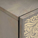 vidaXL Fali Szekrény tárolóval Szürke 38 x 33 x 48 cm Tömör Mangófát