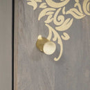 vidaXL Fali Szekrény tárolóval Szürke 38 x 33 x 48 cm Tömör Mangófát