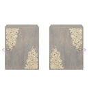 vidaXL Fali Szekrény tárolóval Szürke 38 x 33 x 48 cm Tömör Mangófát