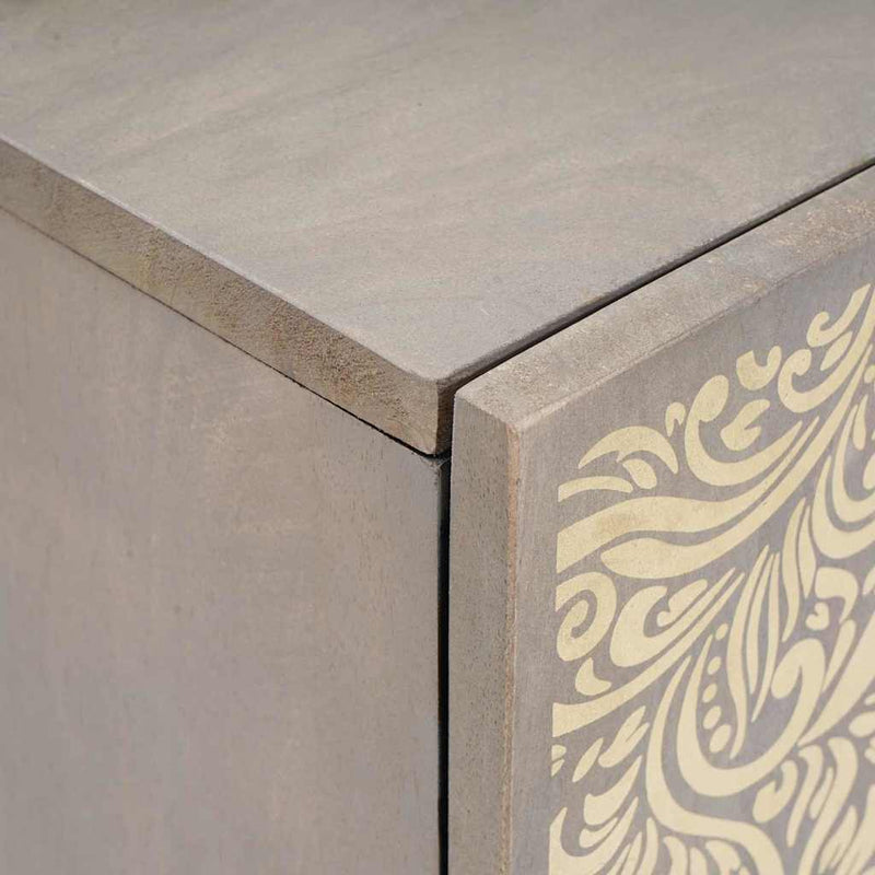 vidaXL Fürdőszoba Székény Szürke 38 x 33 x 58 cm Tömör Mangófát