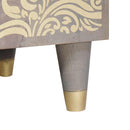 vidaXL Fürdőszoba Székény Szürke 38 x 33 x 58 cm Tömör Mangófát