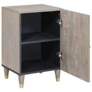 vidaXL Fürdőszoba Székény Szürke 38 x 33 x 58 cm Tömör Mangófát