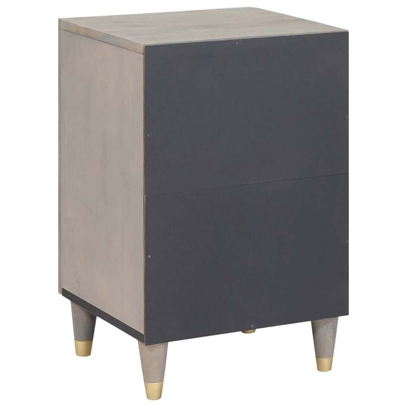 vidaXL Fürdőszoba Székény Szürke 38 x 33 x 58 cm Tömör Mangófát