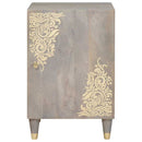 vidaXL Fürdőszoba Székény Szürke 38 x 33 x 58 cm Tömör Mangófát