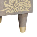 vidaXL Széf fiókkal Szürke 38 x 33 x 160 cm Tömör Mangófát