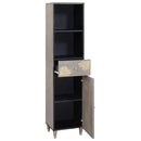 vidaXL Széf fiókkal Szürke 38 x 33 x 160 cm Tömör Mangófát