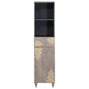 vidaXL Széf fiókkal Szürke 38 x 33 x 160 cm Tömör Mangófát