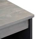 vidaXL Széf polcokkal Szürke és Arany 60 x 33 x 75 cm Tömör Mangófát