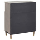 vidaXL Széf polcokkal Szürke és Arany 60 x 33 x 75 cm Tömör Mangófát