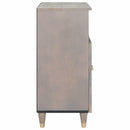 vidaXL Széf polcokkal Szürke és Arany 60 x 33 x 75 cm Tömör Mangófát