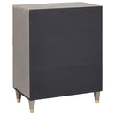 vidaXL Széf polcokkal Szürke és Arany 60 x 33 x 75 cm Tömör Mangófát