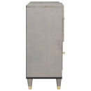 vidaXL Széf polcokkal Szürke és Arany 80 x 33 x 75 cm Tömör Mangófát