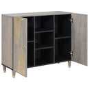 vidaXL Széf polcokkal Szürke és Arany 90 x 33 x 75 cm Tömör Mangófát