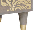 vidaXL Magasfiú Szürke és Arany 60 x 33 x 100 cm Tömör Mangófát