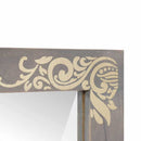 vidaXL Fürdőszobai tükör tükörrel Szürke 70 x 50 x 2,5 cm