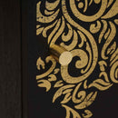 vidaXL Éjjeli szekrény ajtóval 2 pcs Fekete 40 x 33 x 46 cm