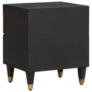 vidaXL Éjjeliszekrény 2 pcs Fekete 40 x 33 x 46 cm Tömör Mangófát