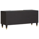 vidaXL TV szekrény polcokkal Fekete 105 x 33 x 46 cm Tömör Mangófát
