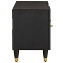 vidaXL TV szekrény polcokkal Fekete 105 x 33 x 46 cm Tömör Mangófát