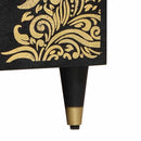 vidaXL Dohányzóasztal Fekete 80 x 50 x 40 cm Tömör Mangófát