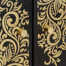 vidaXL Dohányzóasztal Fekete 80 x 50 x 40 cm Tömör Mangófát