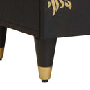 vidaXL Éjjeliszekrény 2 pcs Fekete 40 x 33 x 46 cm Tömör Mangófát