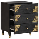 vidaXL Éjjeliszekrény fiókkal Fekete 50 x 33 x 62 cm Tömör Mangófát