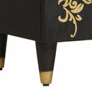 vidaXL Éjjeli szekrény ajtóval Fekete 50 x 33 x 60 cm Tömör Mangófát