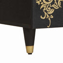 vidaXL Dohányzóasztal Fekete 100 x 54 x 40 cm Tömör Mangófát