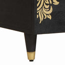 vidaXL Dohányzóasztal fiókkal Fekete 80 x 54 x 40 cm Tömör Mangófát