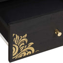 vidaXL TV szekrény fiókkal Fekete 105 x 33 x 46 cm Tömör Mangófát