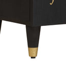 vidaXL TV szekrény fiókkal Fekete 105 x 33 x 46 cm Tömör Mangófát