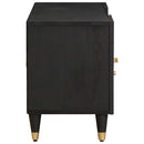 vidaXL TV szekrény fiókkal Fekete 105 x 33 x 46 cm Tömör Mangófát