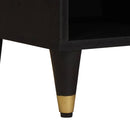 vidaXL TV szekrény fiókkal Fekete 100 x 33 x 46 cm Tömör Mangófát