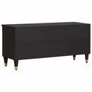 vidaXL TV szekrény fiókkal Fekete 100 x 33 x 46 cm Tömör Mangófát