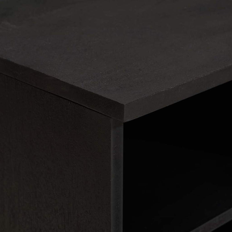 vidaXL TV szekrény fiókkal Fekete 80 x 33 x 46 cm Tömör Mangófát