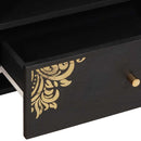 vidaXL TV szekrény fiókkal Fekete 80 x 33 x 46 cm Tömör Mangófát