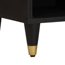 vidaXL TV szekrény fiókkal Fekete 80 x 33 x 46 cm Tömör Mangófát